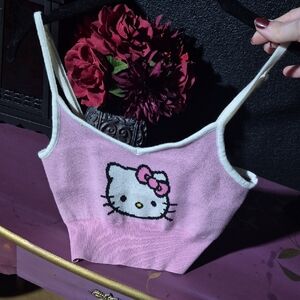 Hello Kitty Pink Bandeau with White Trim